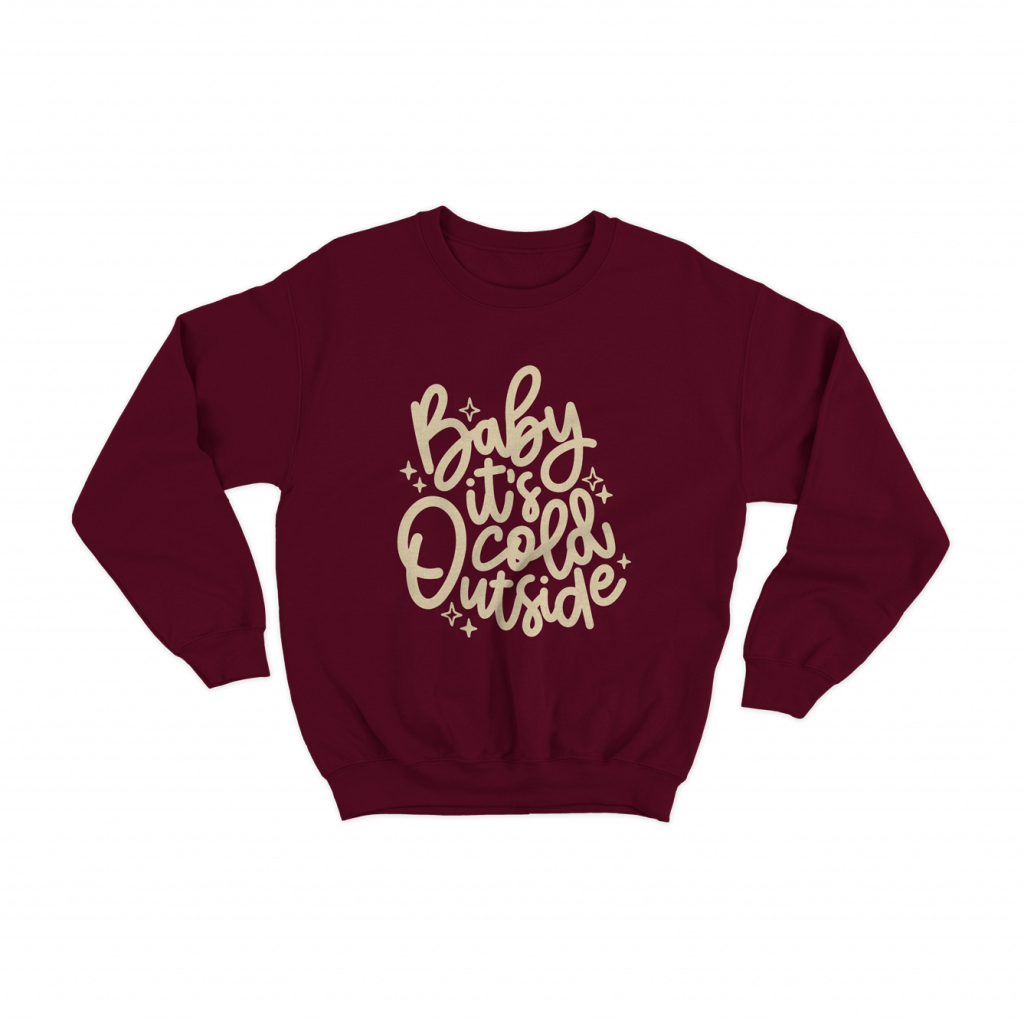 baby-its-colds-outside-sweat-rouge-bordeaux
